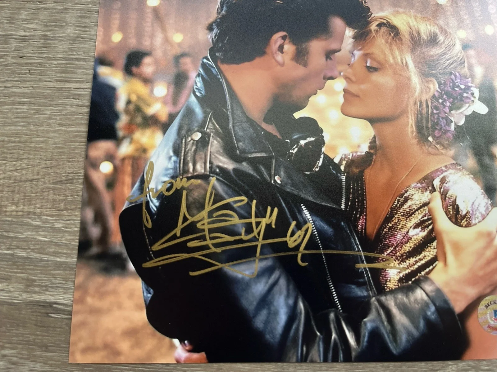 Maxwell Caulfield — Maxwell Caulfield Signed Michael Carrington 8x10 Photo Beckett COA Grease 2, изображение 4