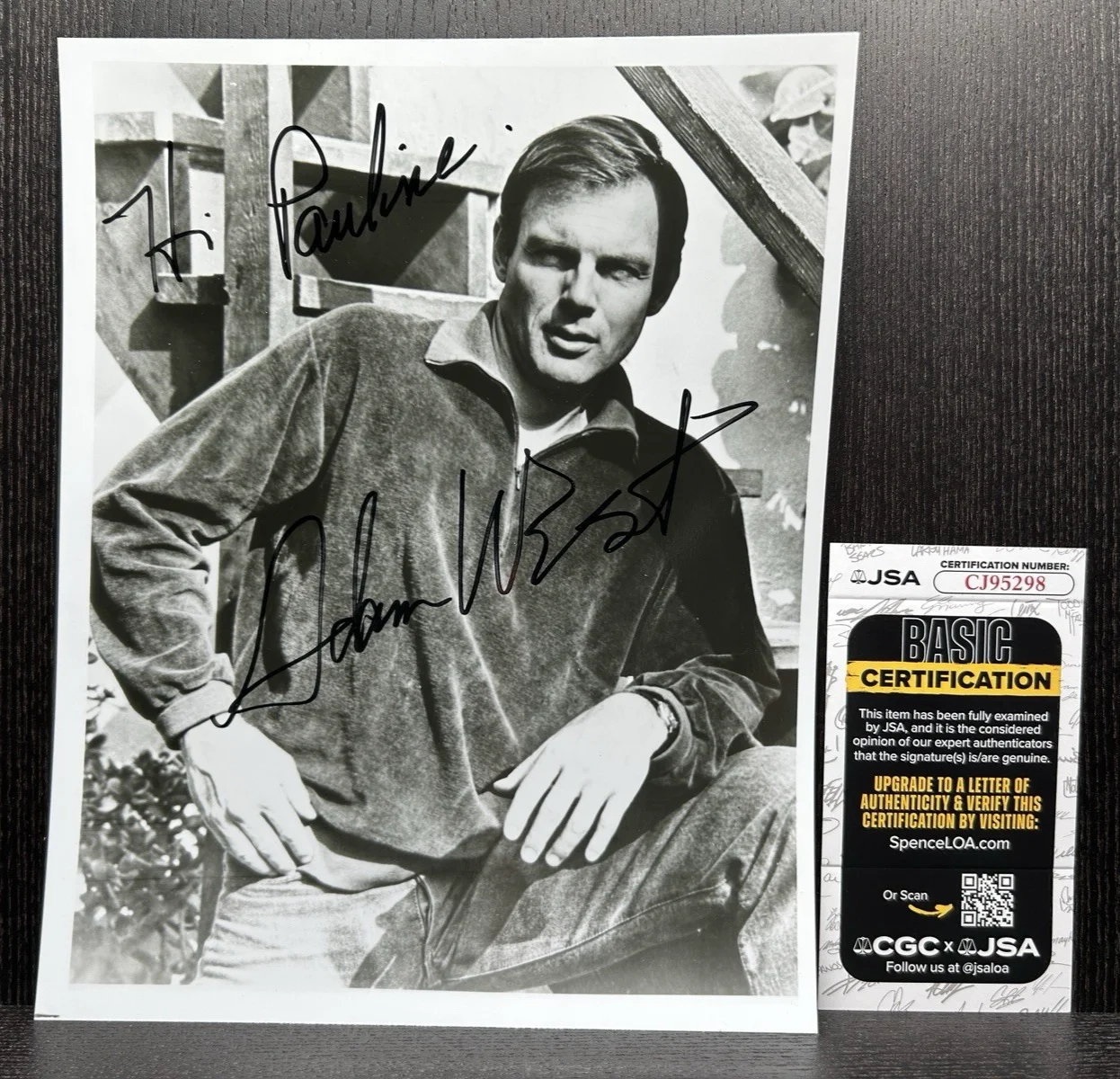 Adam West — ADAM WEST HAND SIGNED 8x10 PHOTO Original Autograph JSA Certified 1966-68 BATMAN