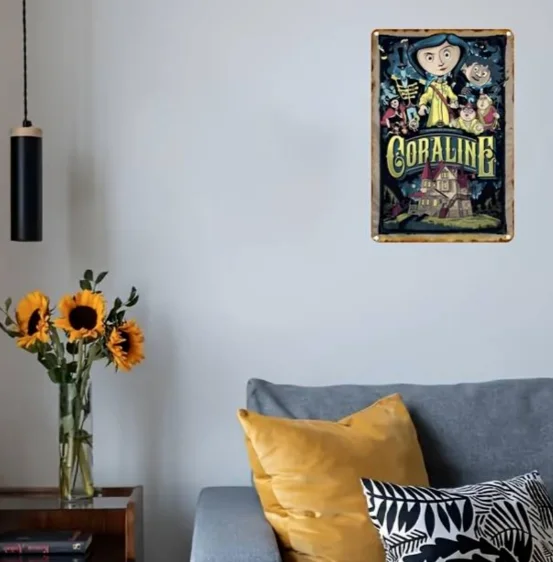 Coraline Movie Animated Movie Tin Sign, изображение 2
