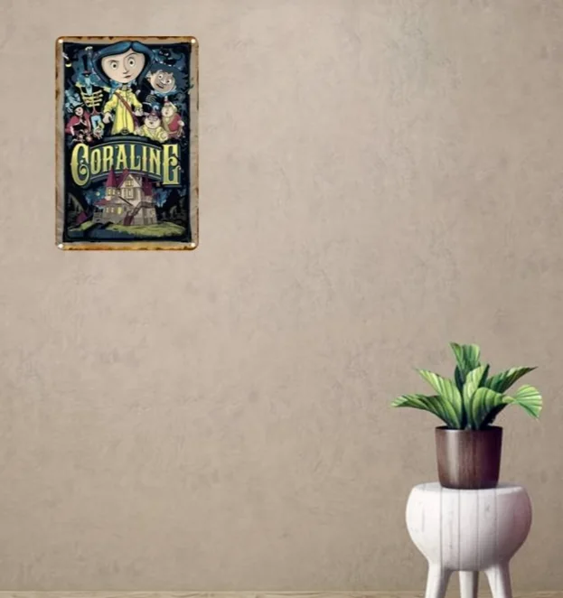 Coraline Movie Animated Movie Tin Sign, изображение 3