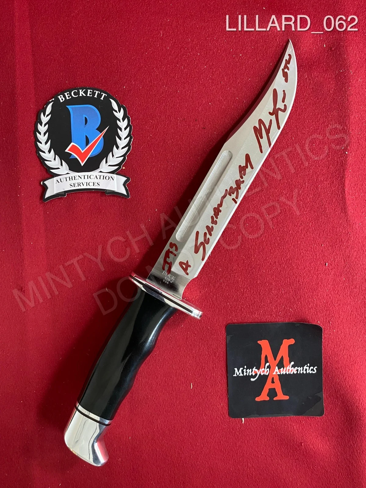 Matthew Lillard — Matthew Lillard autographed signed Buck 120 knife Scream Ghostface Beckett COA