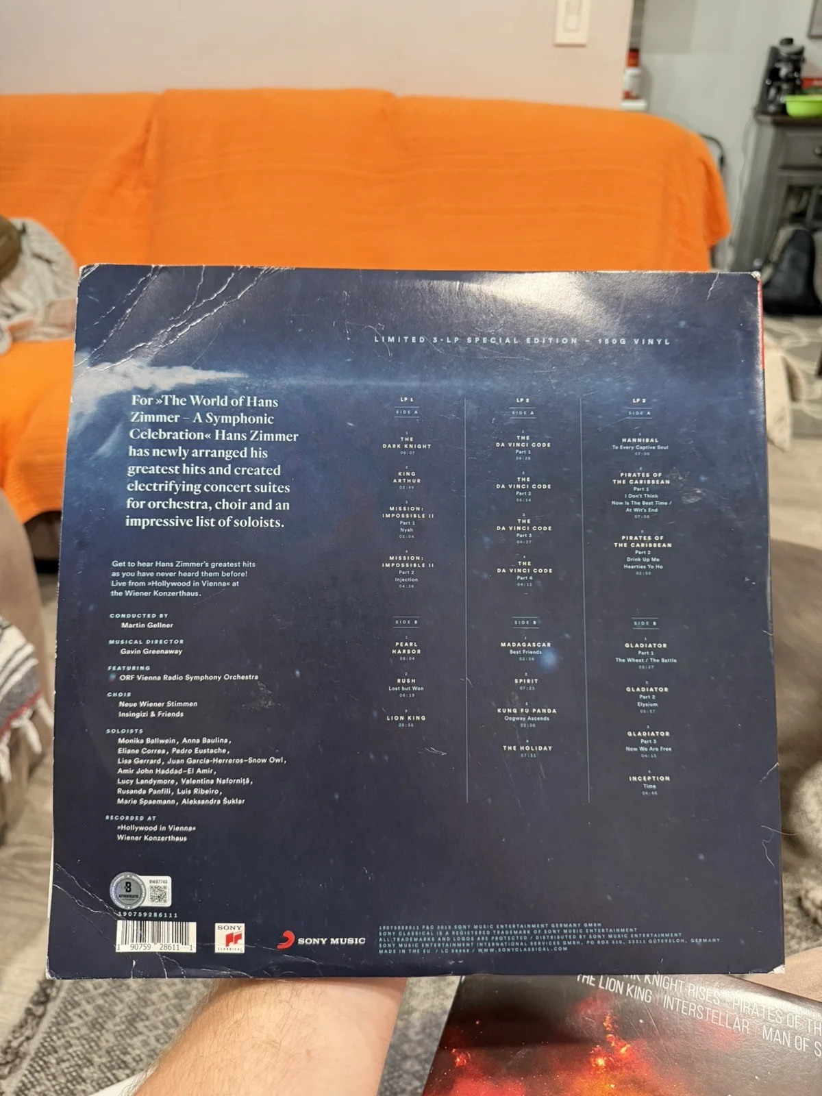 HANS ZIMMER SIGNED THE WORLD OF HANS INTERSTELLAR VINYL COMPOSER BECKETT BAS COA, изображение 2