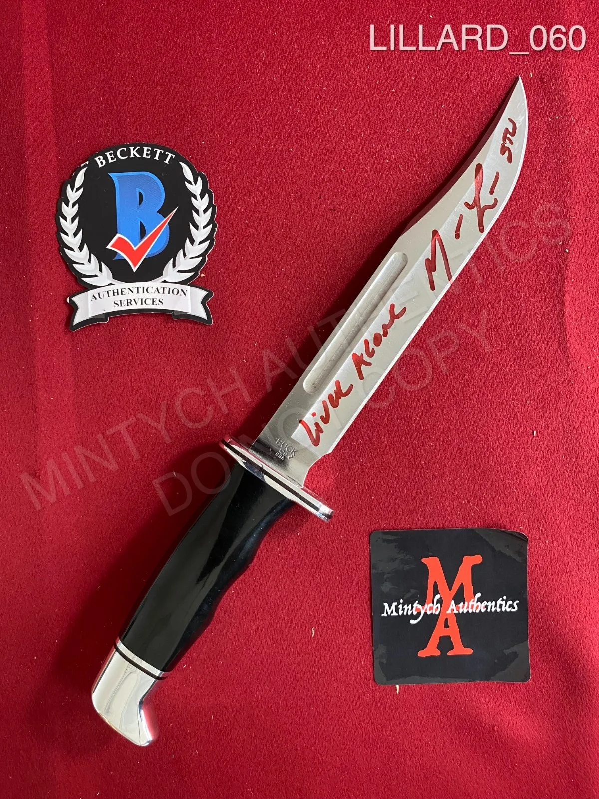 Matthew Lillard — Matthew Lillard autographed signed Buck 120 knife Scream Ghostface Beckett COA