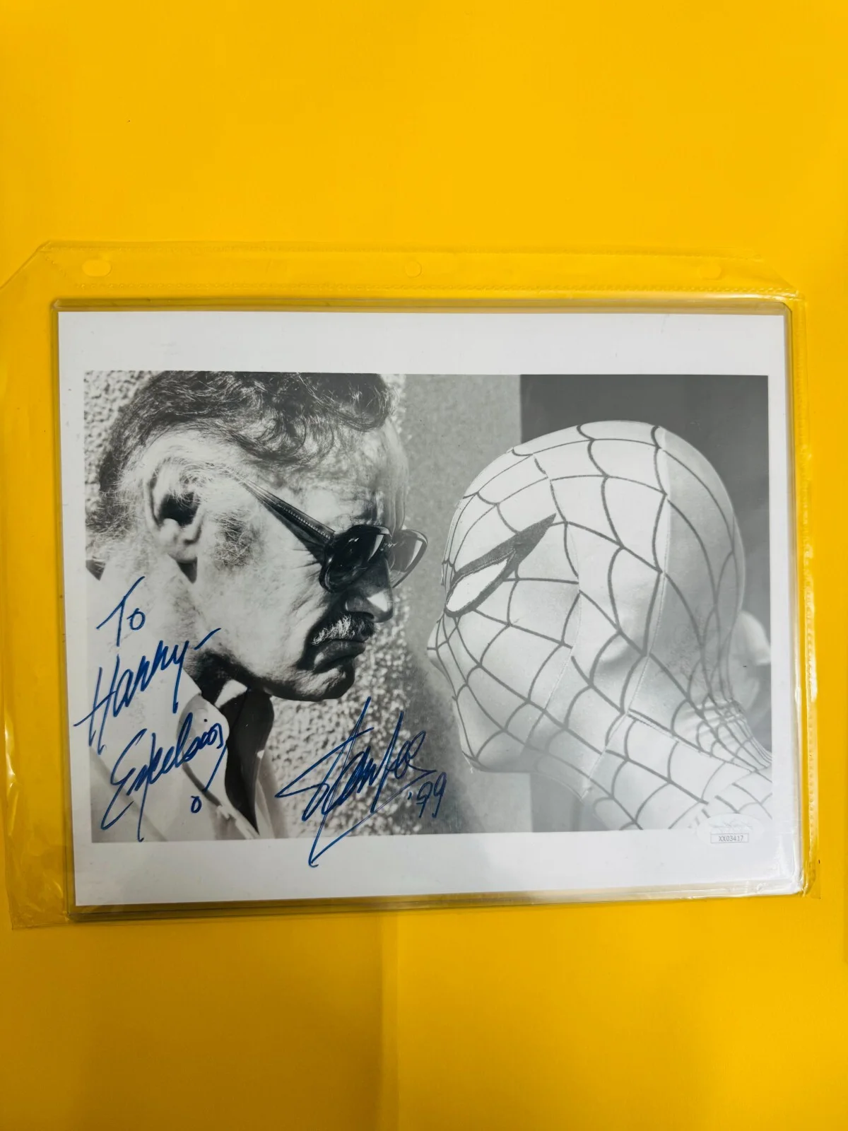 Stan Lee — STAN LEE Signed Inscribed Inscription EXCELSIOR Spider-Man auto photo JSA LOA