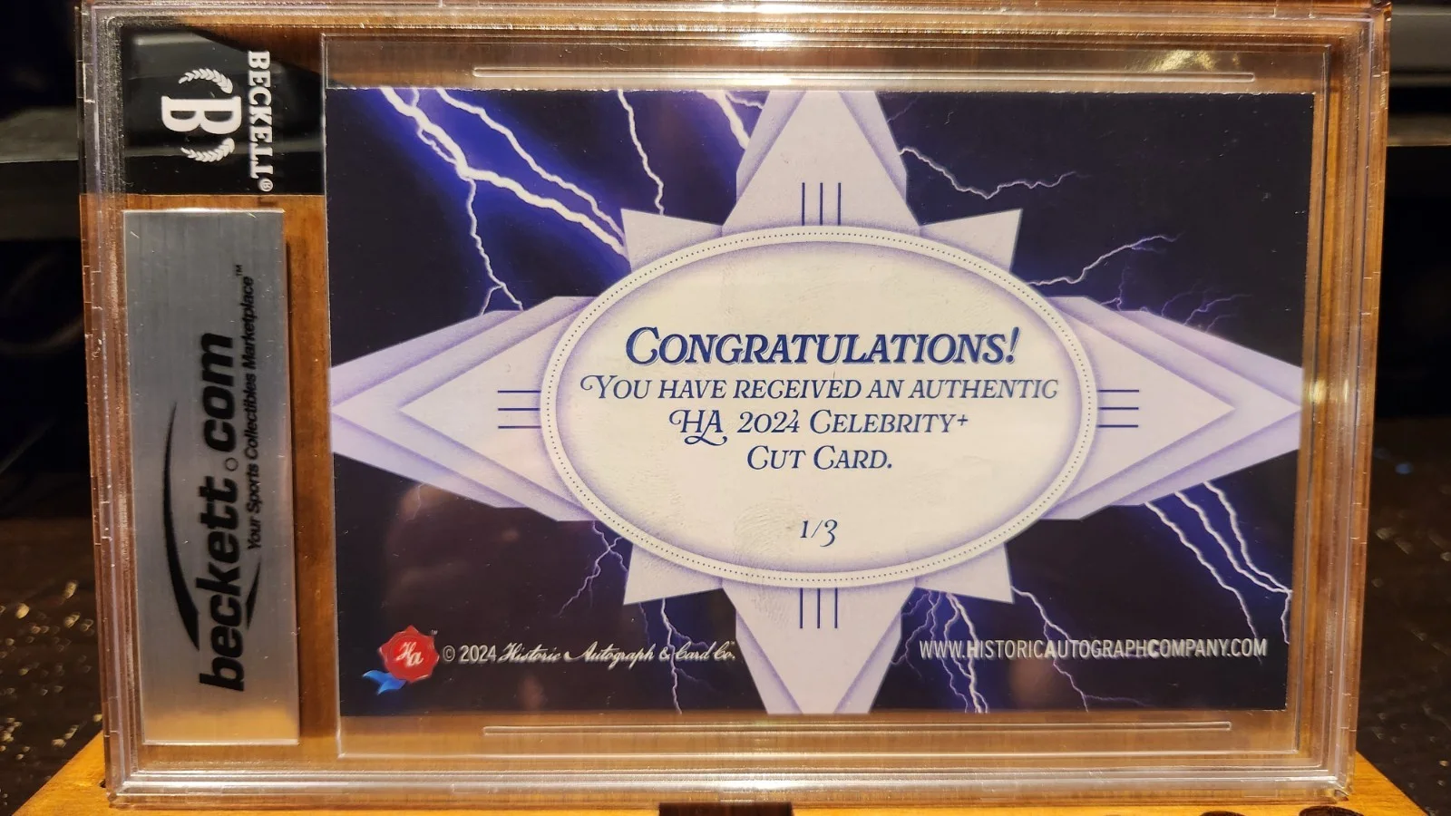Tim Conway — Tim Conway Signed Cut Slab Beckett,Burnett Show - HA Celebrity + 1/3, изображение 2