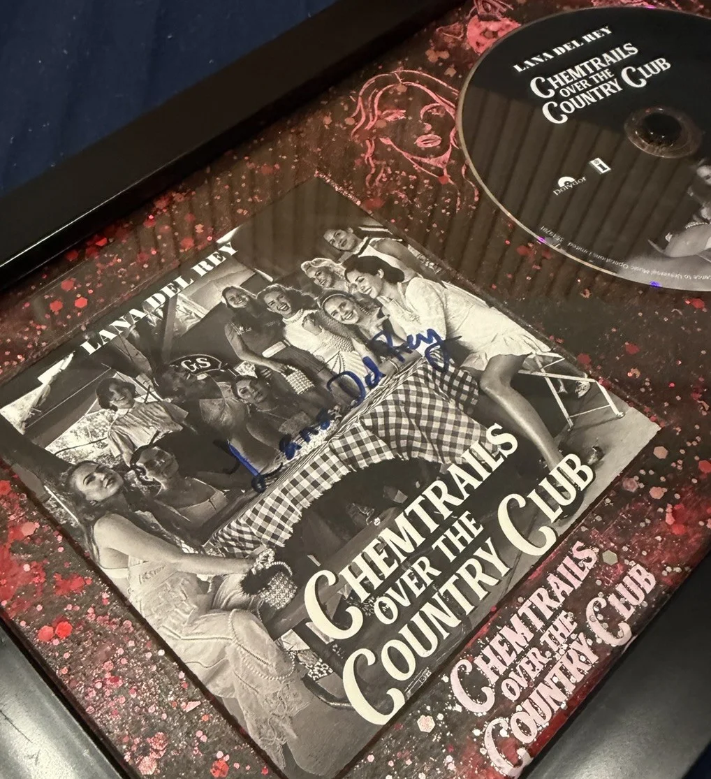 Lana Del Rey Signed Chemtrails CD Framed Authentic Insert + Custom Glitter Mat, image 4