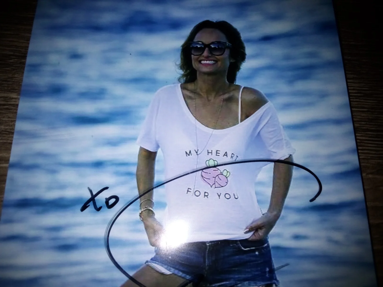 Giada De Laurentiis — GIADA De LAURENTIIS AUTOGRAPH SIGNED 4x4 COLOR PHOTO Sexy TV FOOD NETWORK CHEF