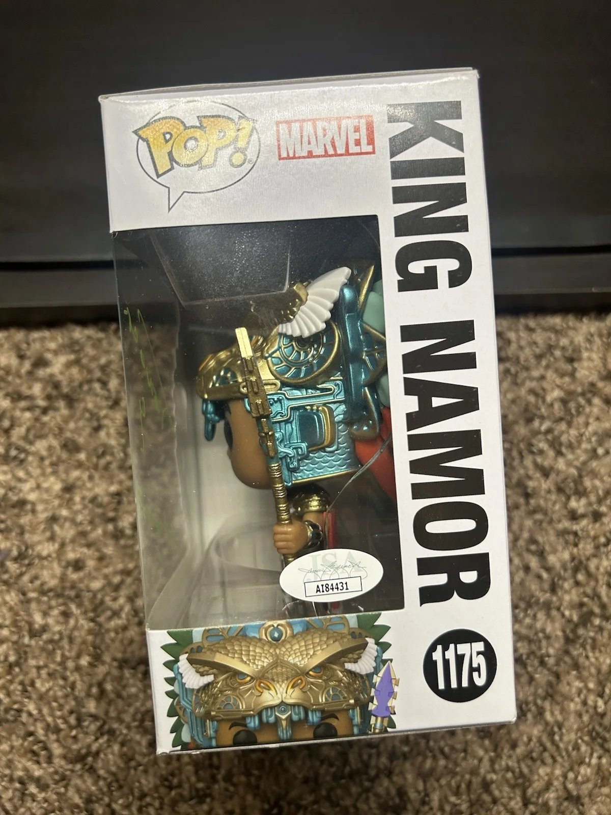 Tenoch Huerta Signed/autographed Funko Pop King Namor “Namor” Insc JSA, изображение 2