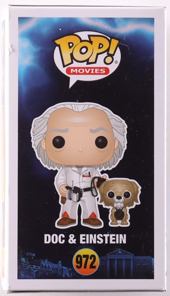 Christopher Lloyd Signed "Back to the Future" #972 Doc & Einstein Funko Pop! COA, image 4