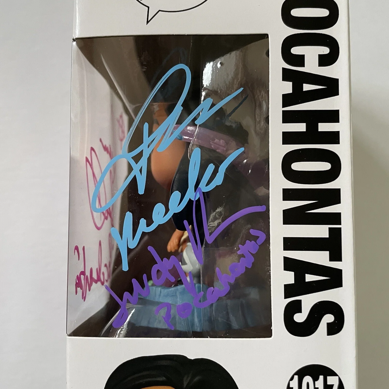 Irene Bedard, Judy Kuhn, John Kassir — Irene Bedard Judy Kuhn John Kassir Signed Funko POP Disney Pocahontas OC COA, image 4