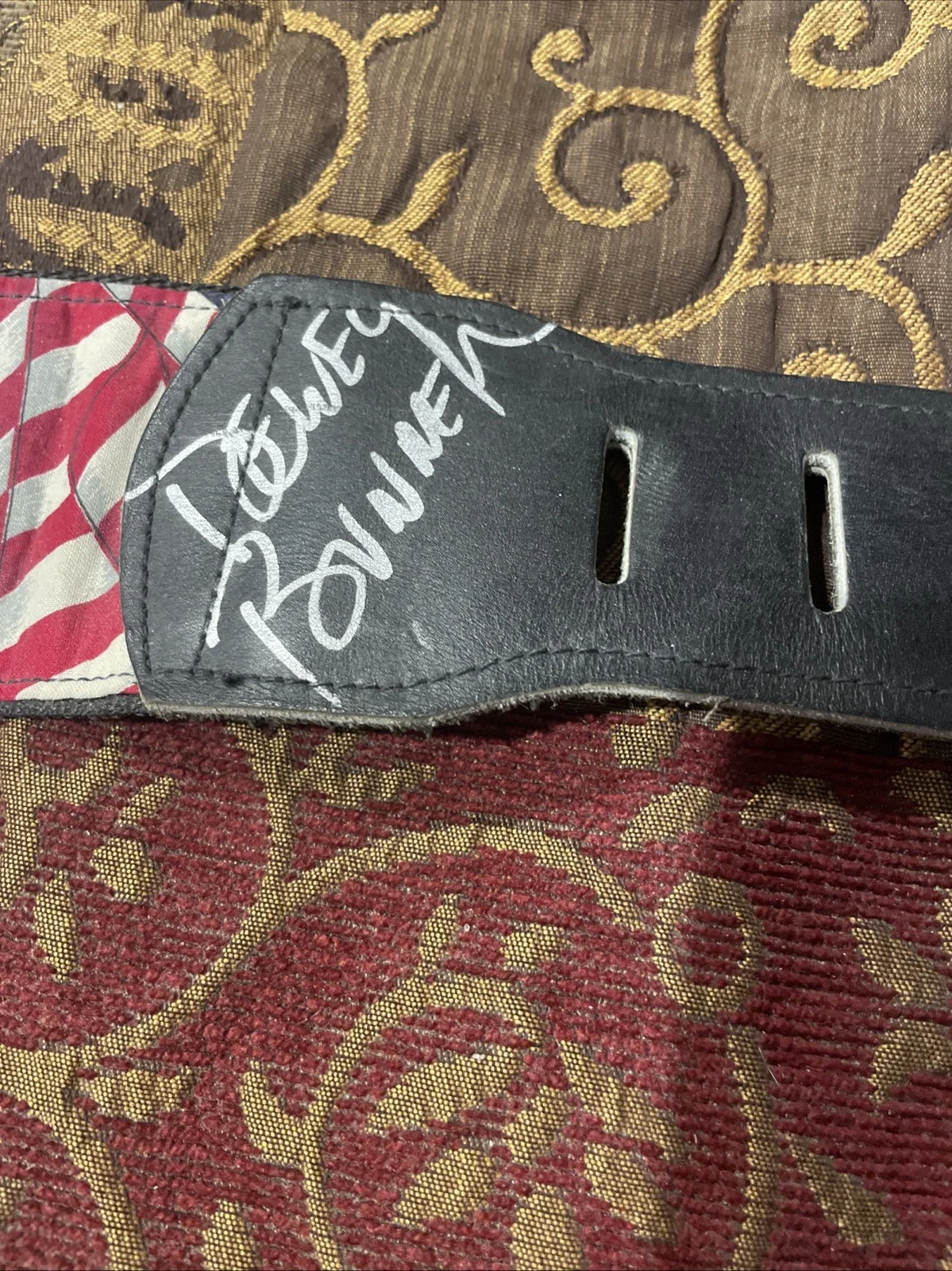 ￼ Guitar Strap Side By America Band Members Dewey And Gerry, image 2