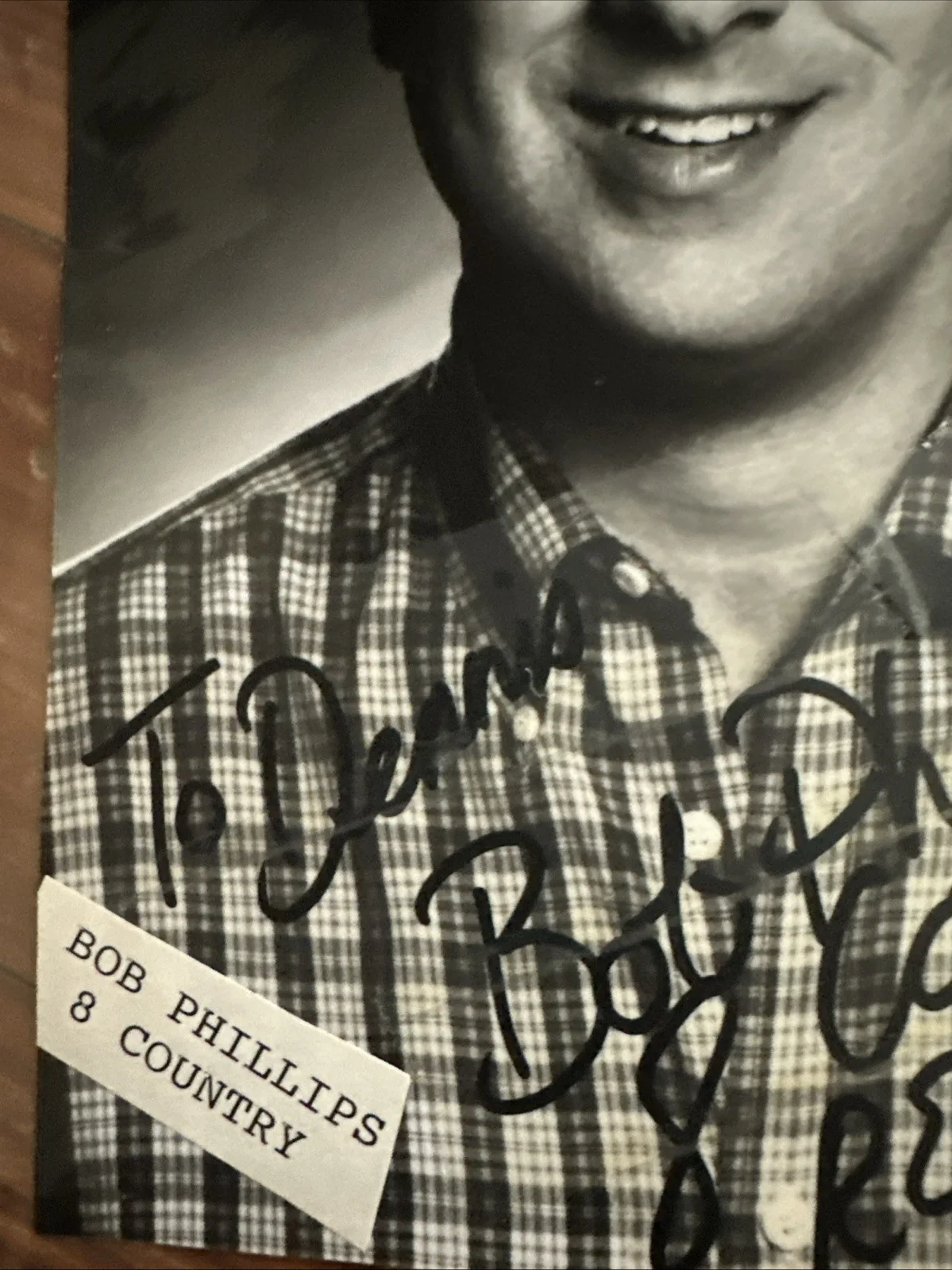 Autographed Photo Of BOB PHILLIPS Host Of TV’s Country Reporter, изображение 3