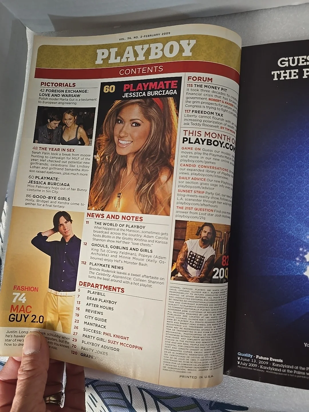 Playboy February 2009 Playmate Jessica Burciaga, Kendra Wilkinson, Hugh Laurie, изображение 3