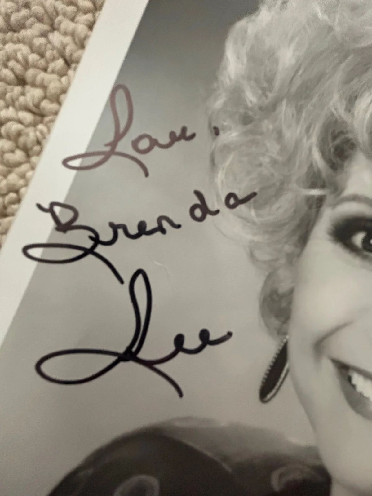 Brenda Lee – Signed (8” x 10”) Autographed B/W photo (Little Miss Dynamite), изображение 2