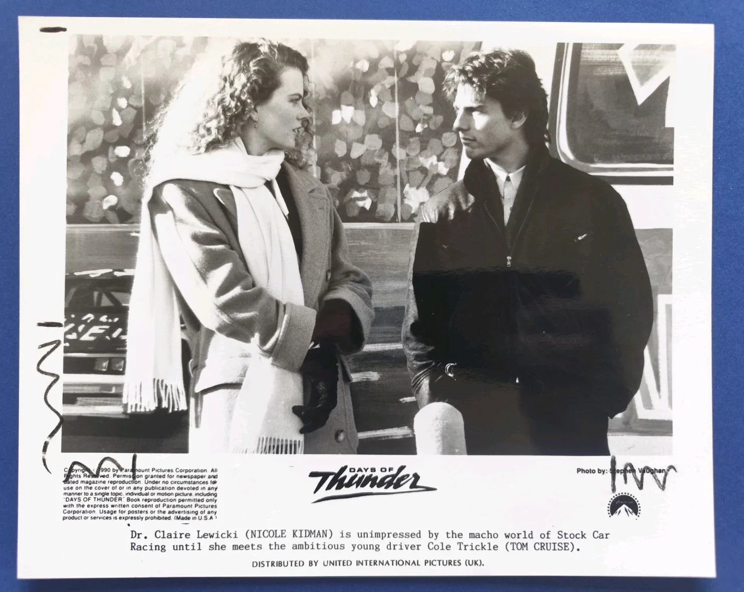 🎯 Days of Thunder (1990) – 3 Original UK UIP Press Stills – Cruise & Kidman, image 3