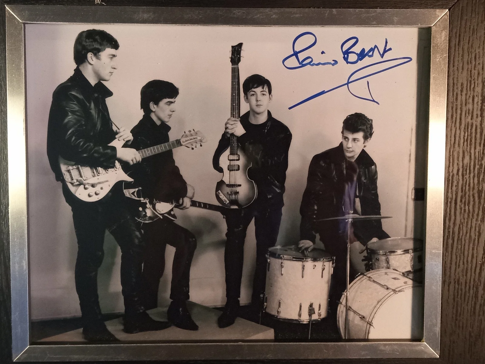 PETE BEST Signed 8x10 Photo THE BEATLES FIRST DRUMMER Autograph RACC COA Cert, image 2