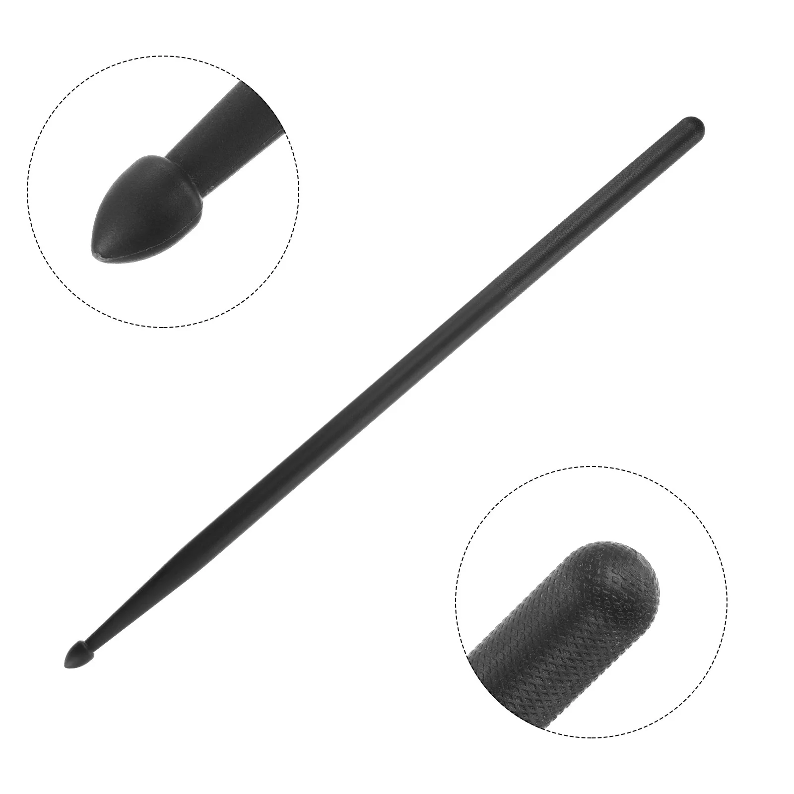 Nylon Drumstick 7A Plastic Anti Slip Handle Drum Stick Black 16", image 4
