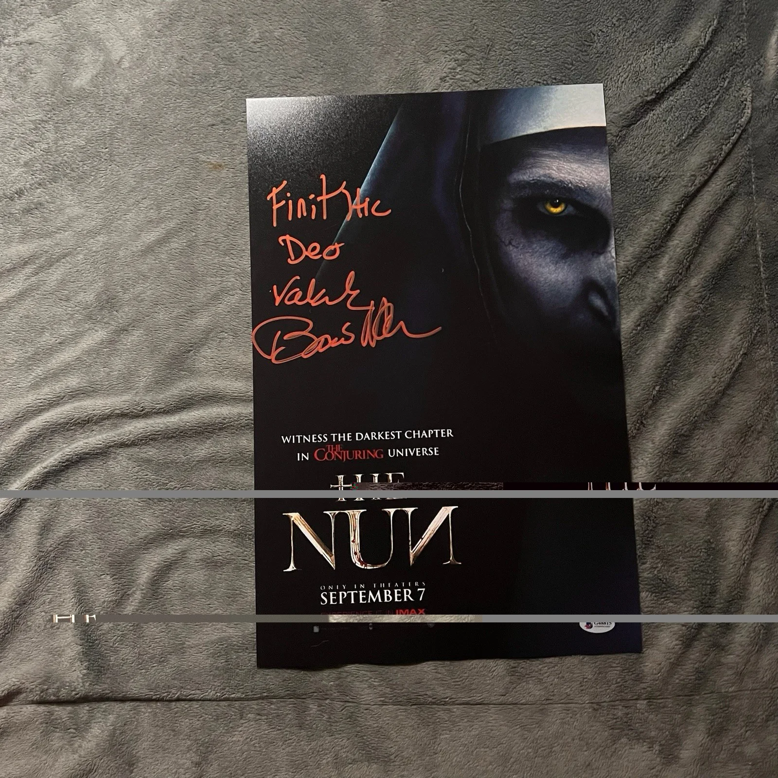 Bonnie Aarons — Bonnie Aarons Signed The Nun Valak 12x18 Photo Autograph Conjuring 2 BAS