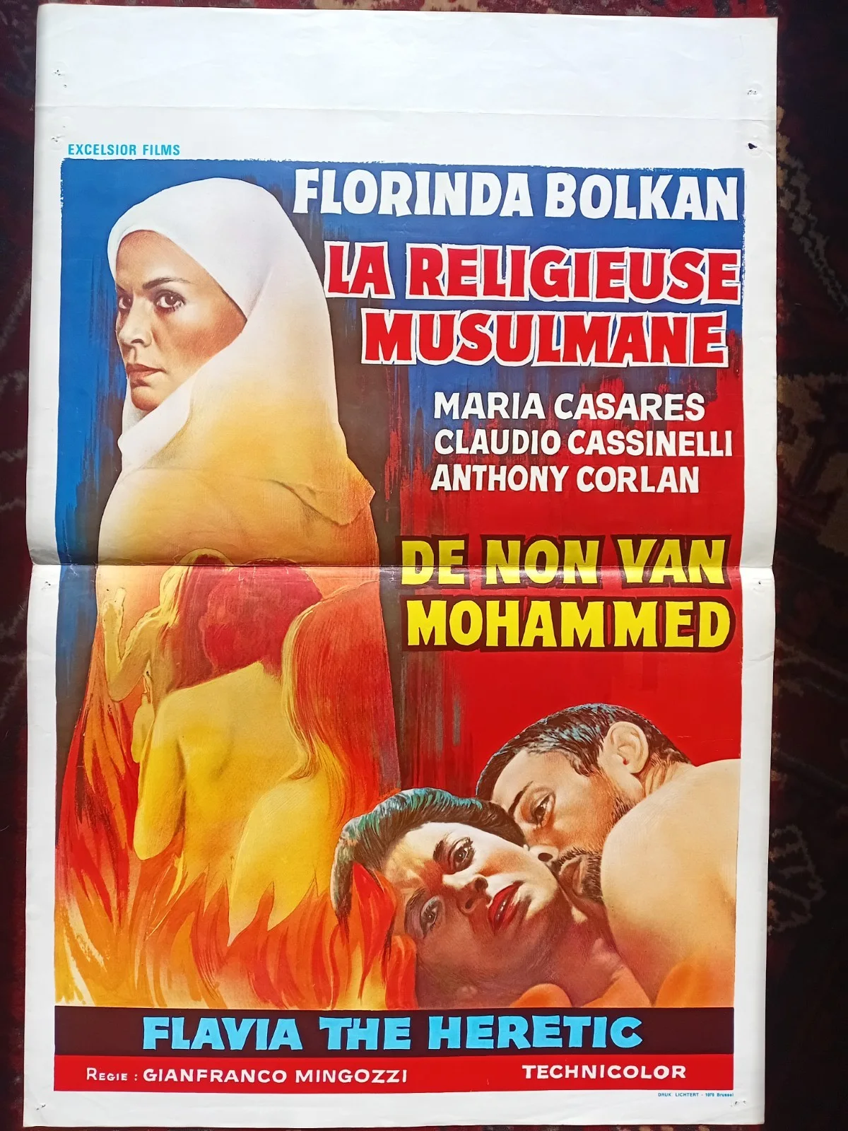 FLAVIA THE HERETIC [1974] Florinda Bolkan - Mingozzi - Original Belgian Poster, image 2