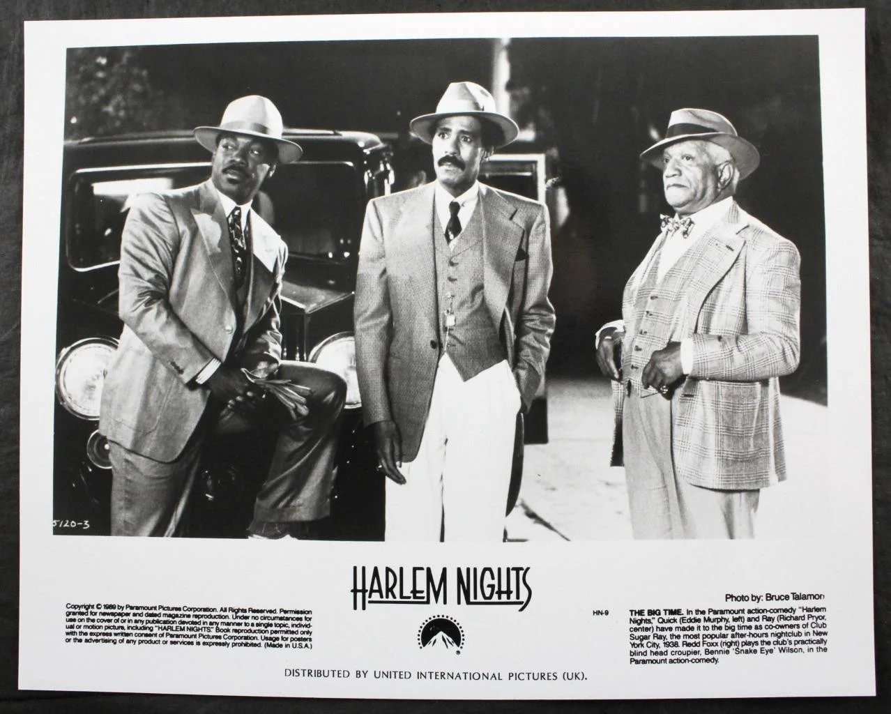 1989 HARLEM NIGHTS, SET of 6 PRESS PHOTOS, PARAMOUNT, EDDIE MURPHY RICHARD PRYOR, изображение 2