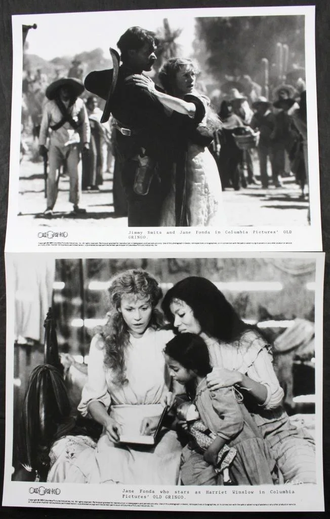 1989 OLD GRINGO, SET of 8 PRESS PHOTOS, COLUMBIA PICTURES, JANE FONDA, GREG PECK, изображение 2