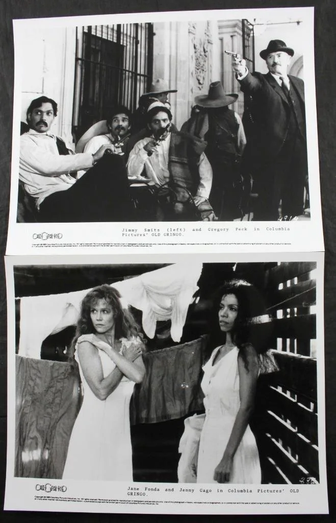 1989 OLD GRINGO, SET of 8 PRESS PHOTOS, COLUMBIA PICTURES, JANE FONDA, GREG PECK, изображение 3