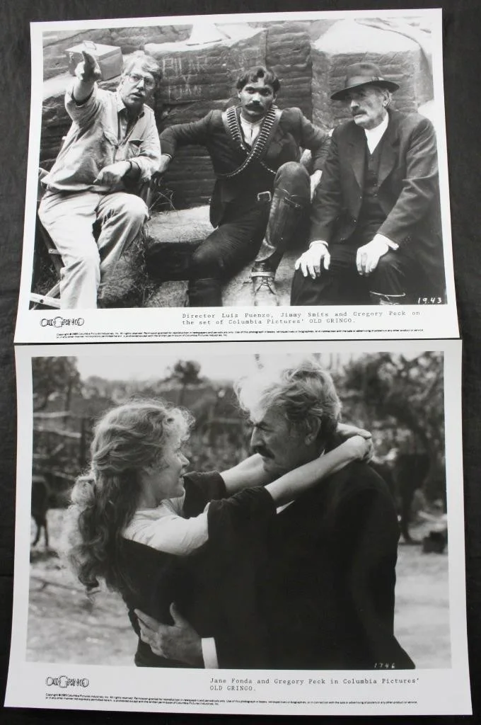 1989 OLD GRINGO, SET of 8 PRESS PHOTOS, COLUMBIA PICTURES, JANE FONDA, GREG PECK, изображение 4
