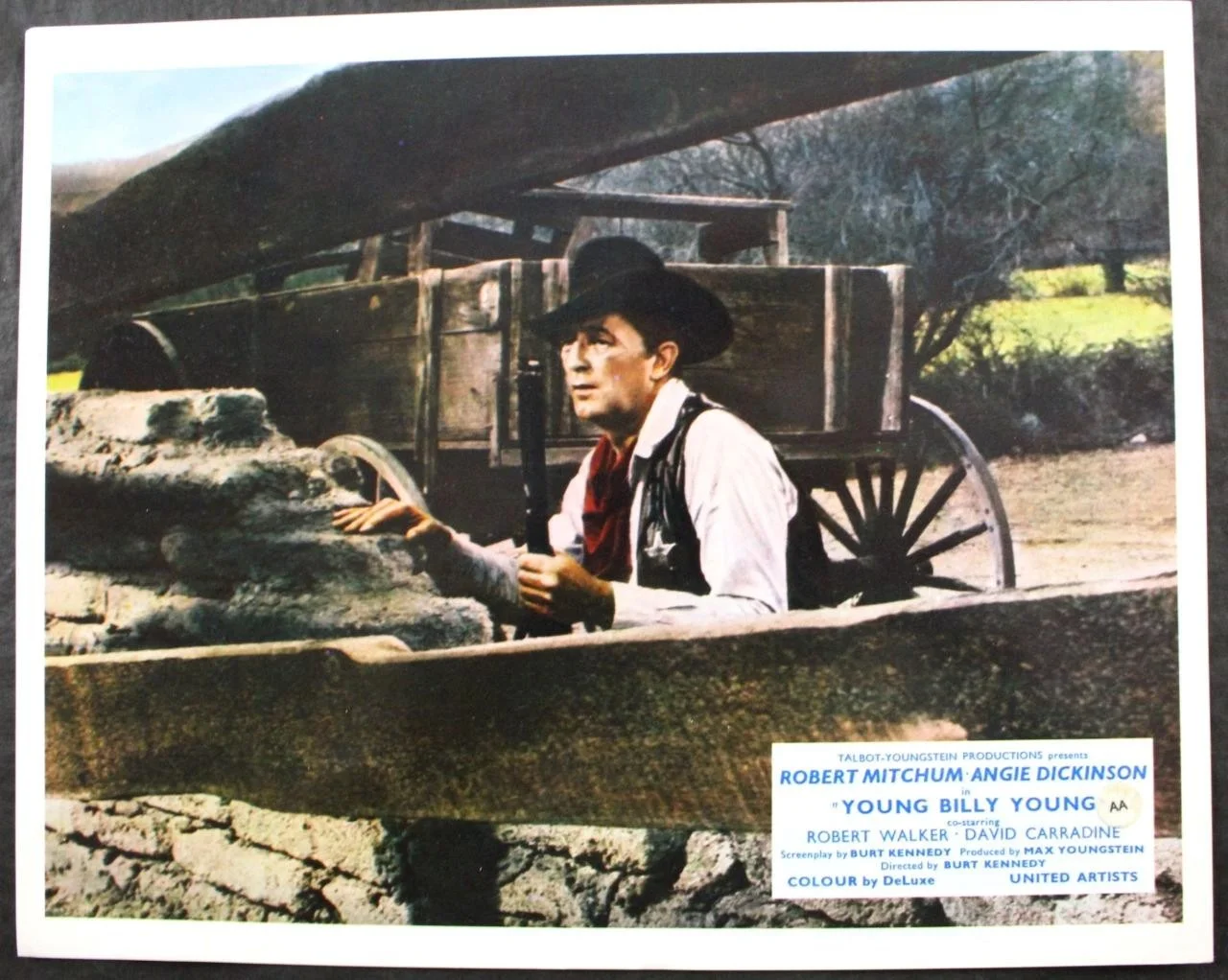 1969 YOUNG BILLY YOUNG, SET of 8 LOBBY CARDS, ROBERT MITCHUM, ANGIE DICKINSON, изображение 2