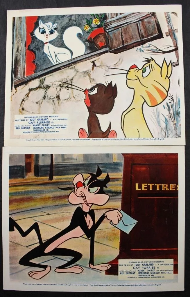 1962 GAY PURR-EE, SET of 8 COLOUR LOBBY CARDS, WARNER BROS, JUDY GARLAND, GOULET, изображение 3