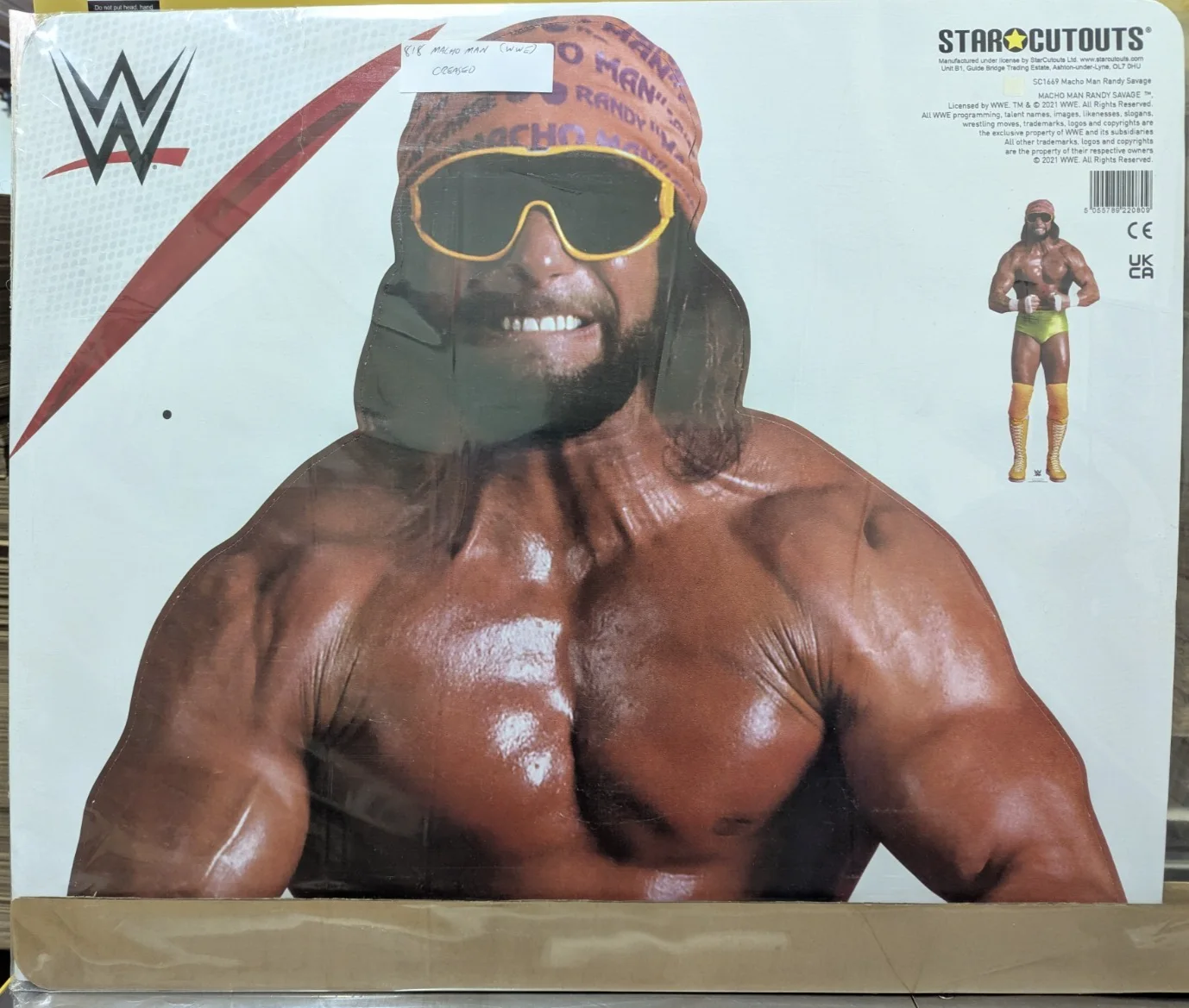 WWE Macho Man Randy Savage Cardboard Cutout / Standee 186cm Tall *Damaged*, изображение 2