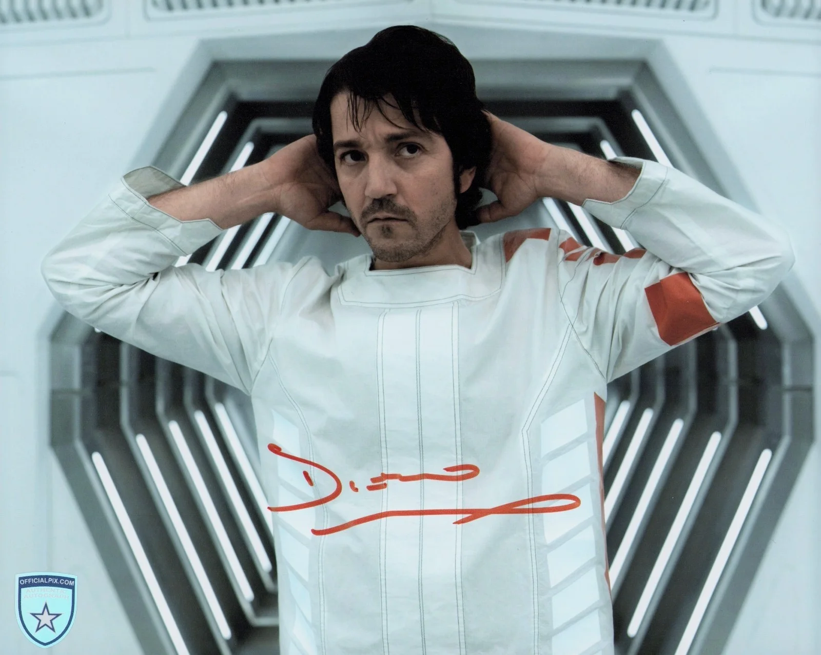 Diego Luna — Signed Diego Luna Star Wars Cassian Andor Disney+ 8x10 w/ Official Pix COA
