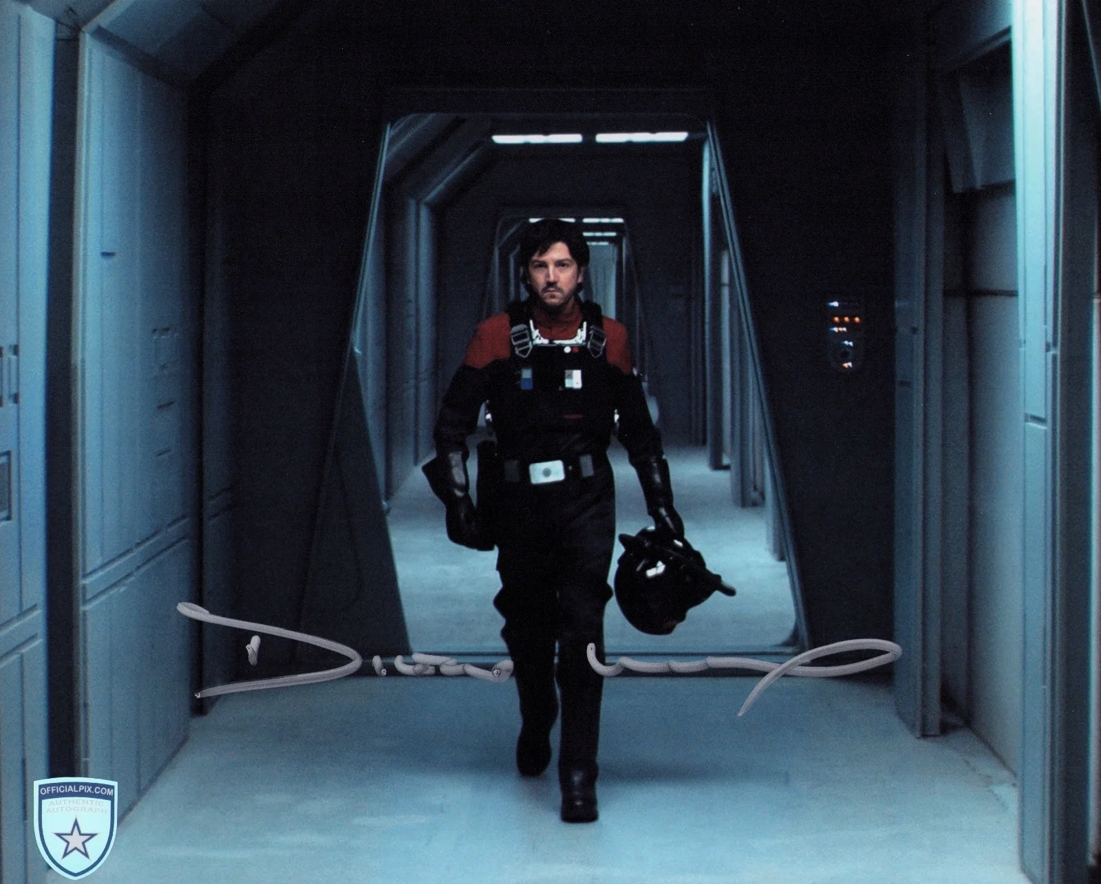 Diego Luna — Signed Diego Luna Star Wars Cassian Andor Disney+ 8x10 w/ Official Pix COA