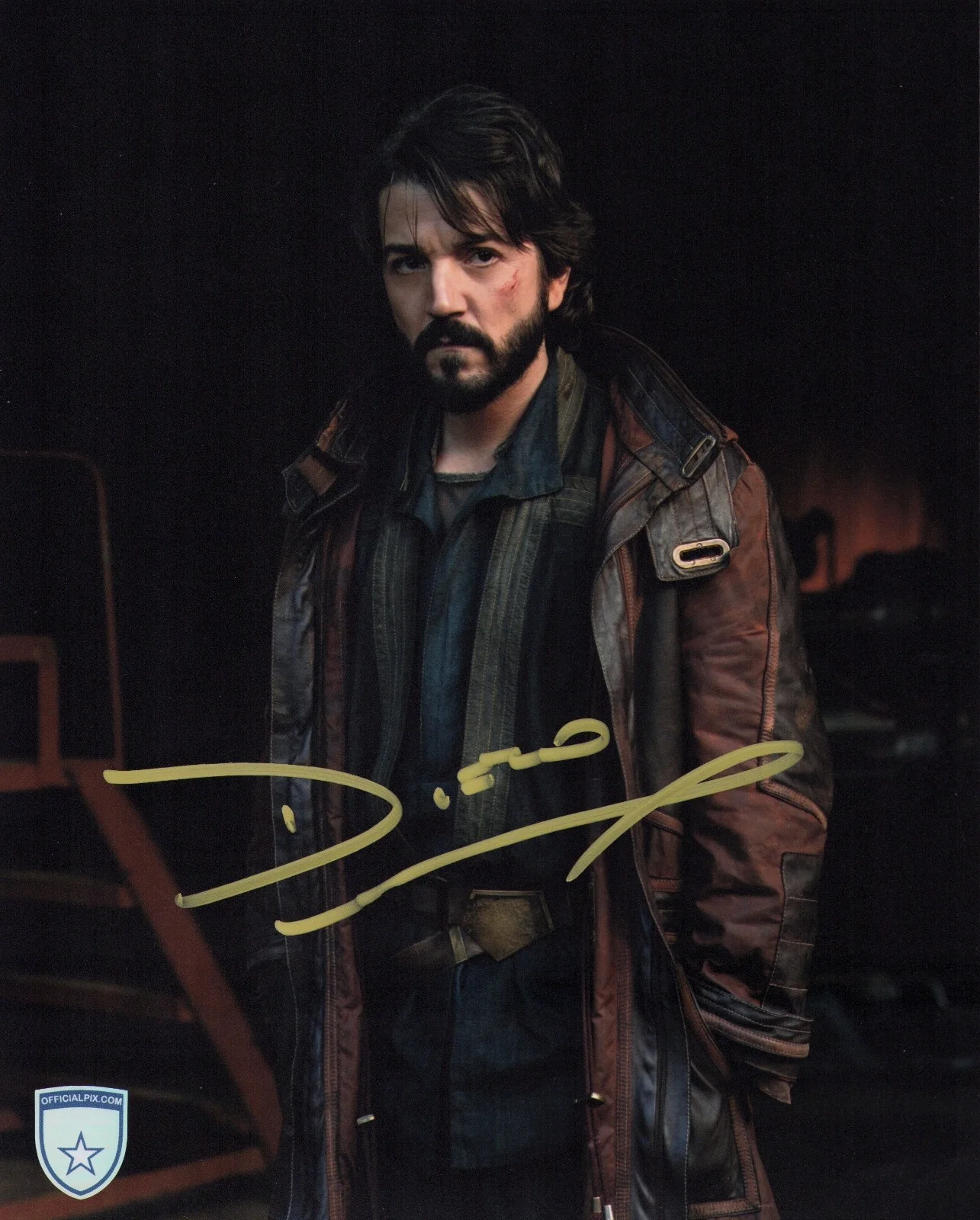Diego Luna — Signed Diego Luna Star Wars Cassian Andor Disney+ 8x10 w/ Official Pix COA