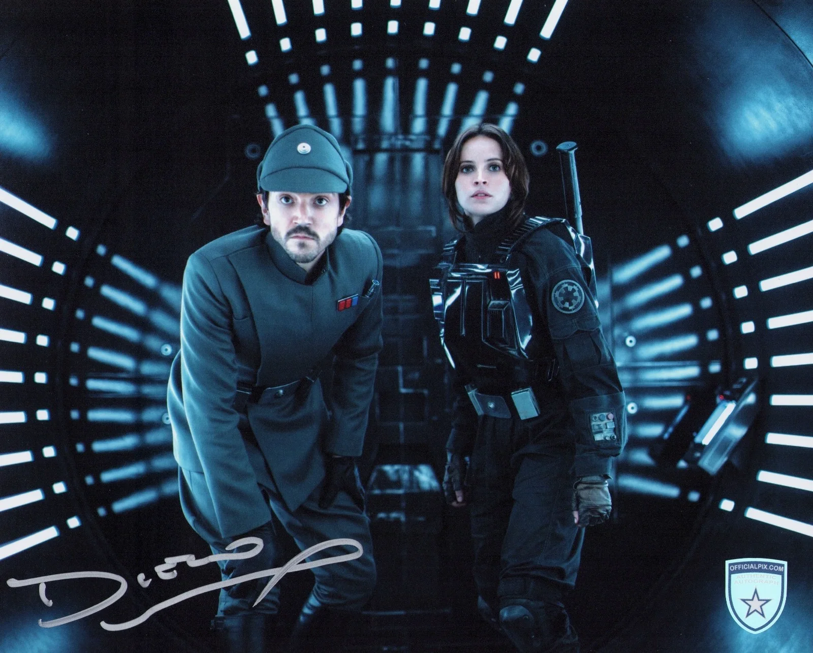 Diego Luna — Signed Diego Luna Star Wars Cassian Andor Rogue One 8x10 w/ Official Pix COA