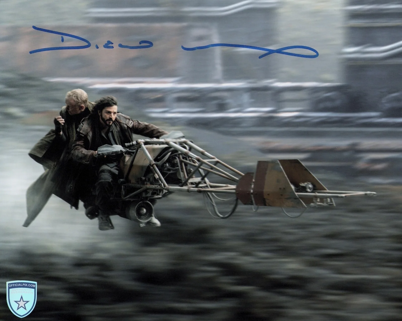 Diego Luna — Signed Diego Luna Star Wars Cassian Andor Disney+ 8x10 w/ Official Pix COA