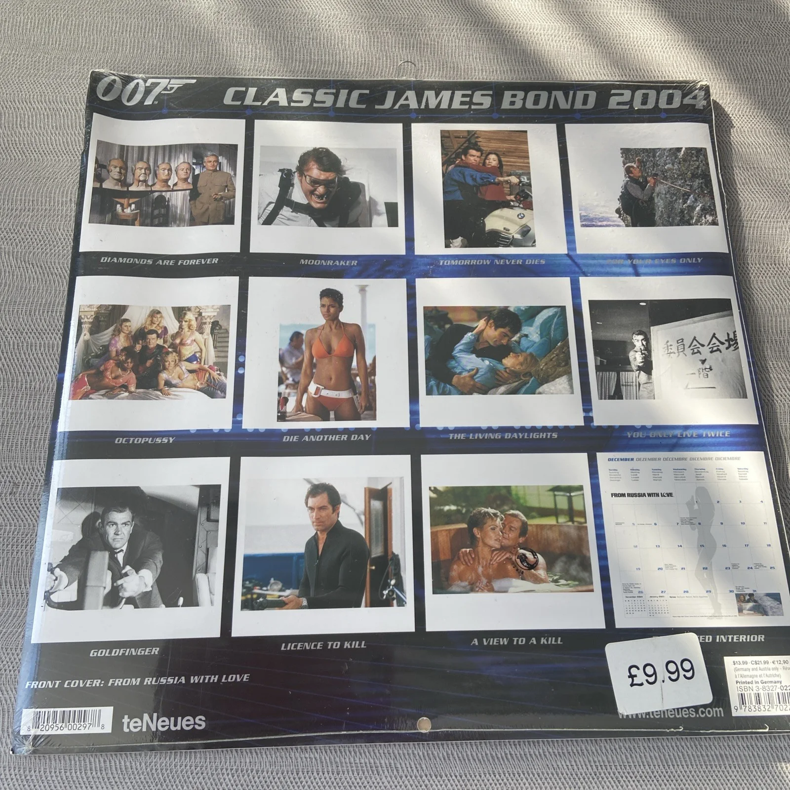 x2 James Bond 007 Movie Posters Calendar 2004 & 2006 Sealed Classic Rare tenures, изображение 4