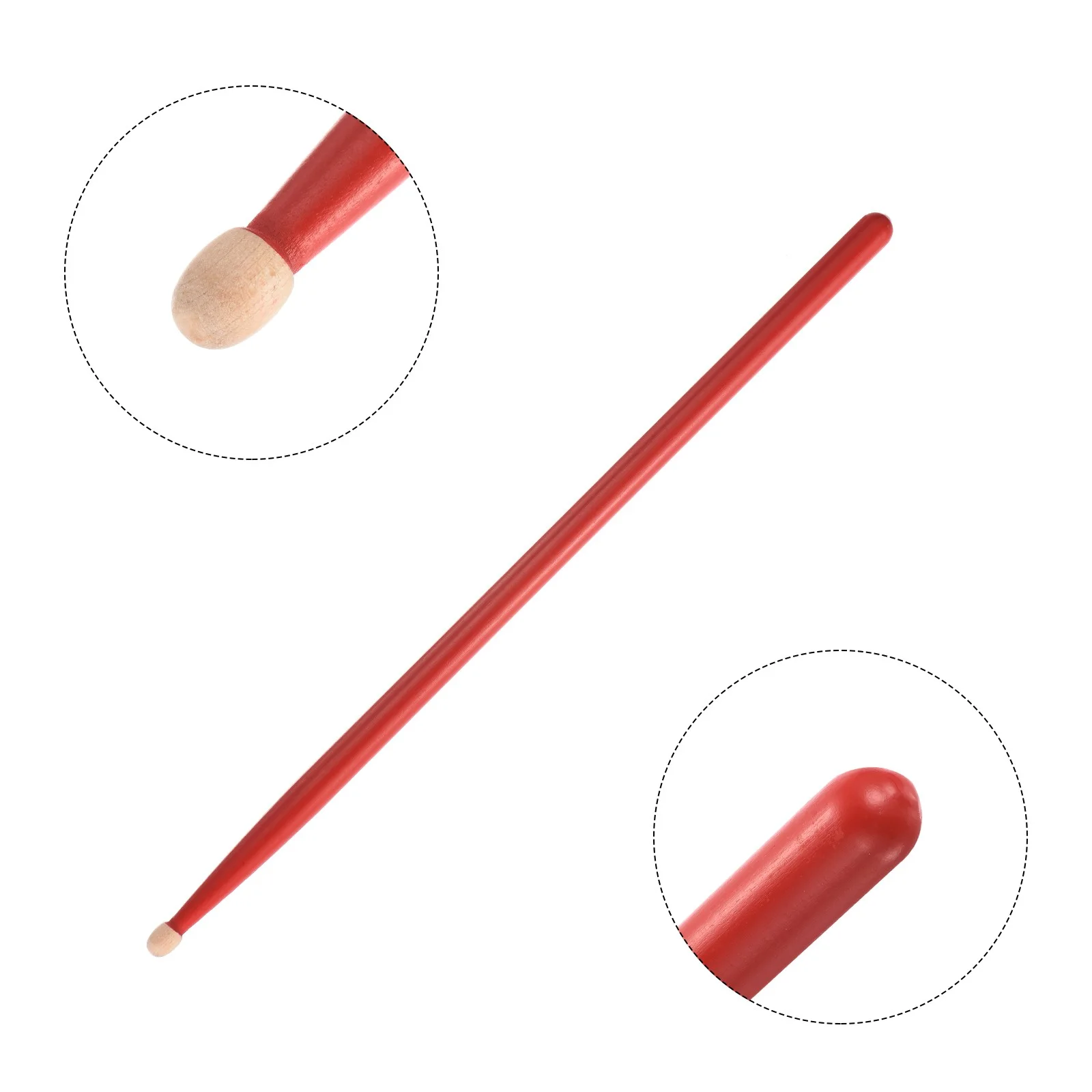 1 Pair Wood Drumstick Anti Slip Handle Grips 7A Red Drum Stick Wood Tip, изображение 4