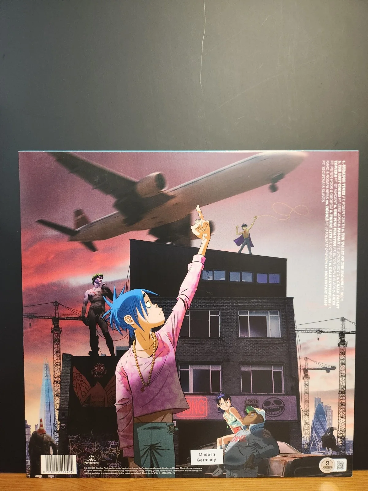 Jamie Hewlett Damon Albarn Signed The Gorillaz Song Machine Vinyl LP BAS COA, изображение 2