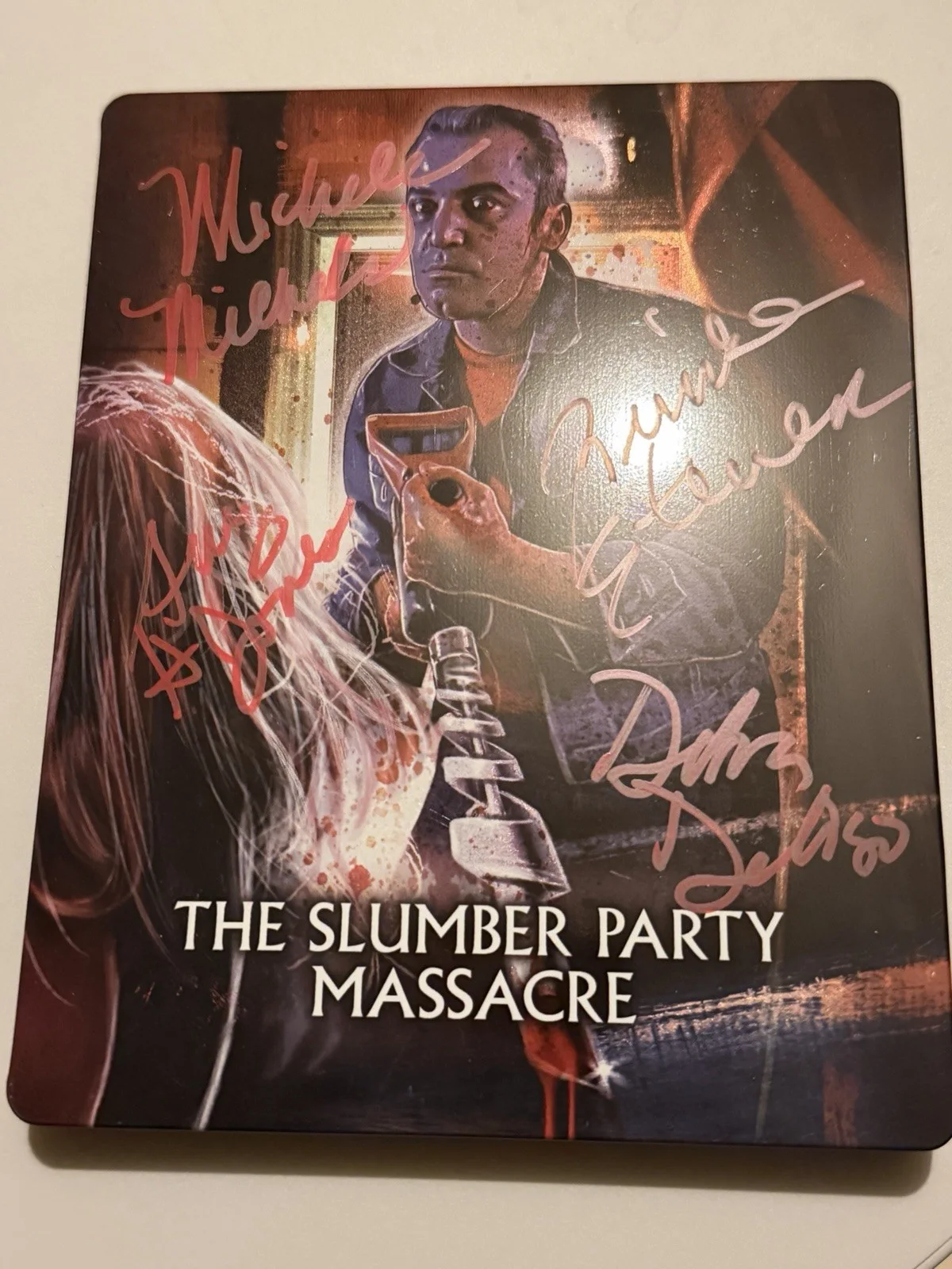 Amy Holden Jones — SLUMBER PARTY MASSACRE Blu-ray STEELBOOK Limited Edition OOP NEW! SCREAM! Signed, изображение 2
