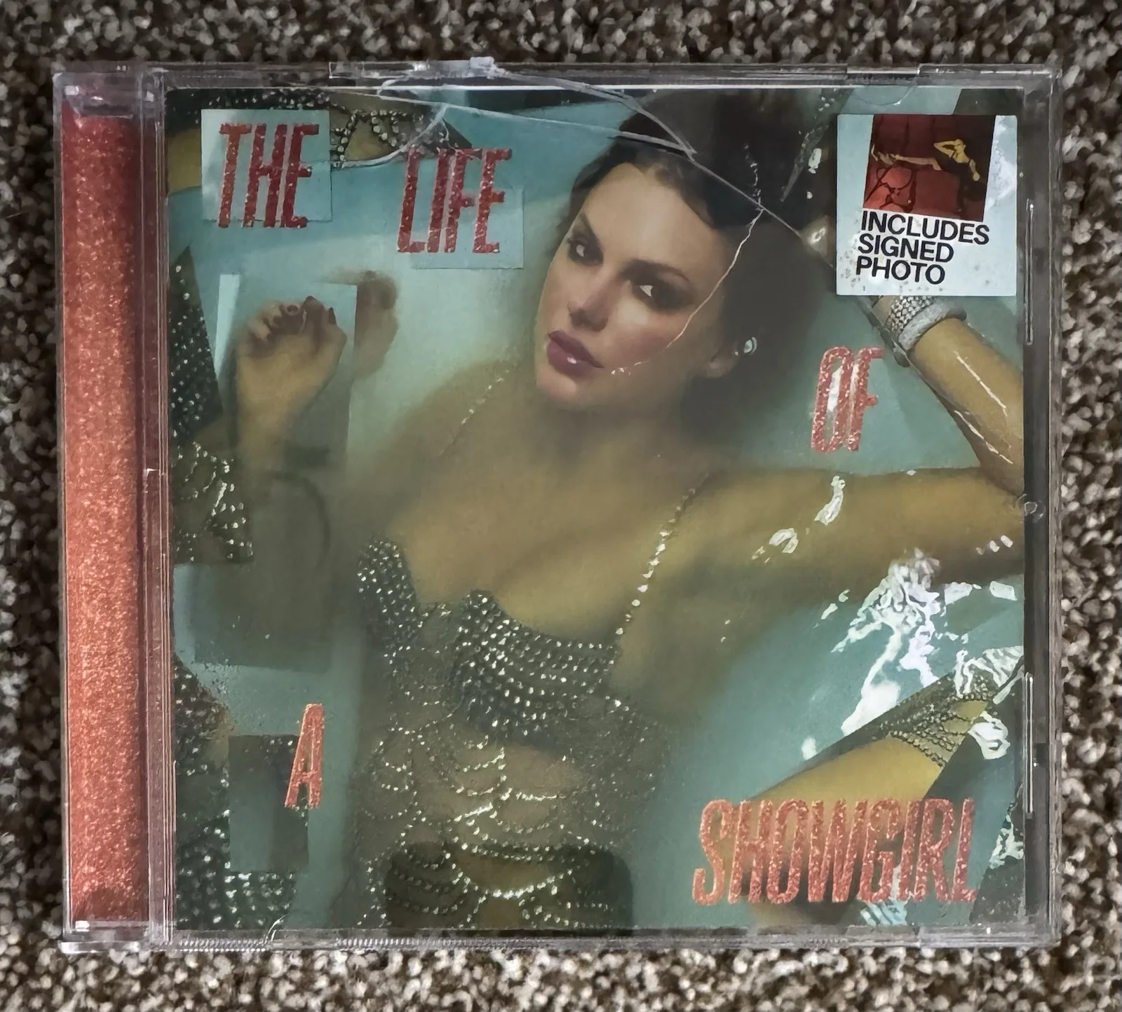 Taylor Swift The Life of a Showgirl CD Hand-Signed Photo 4 Open **CRACKED CASE**, изображение 5