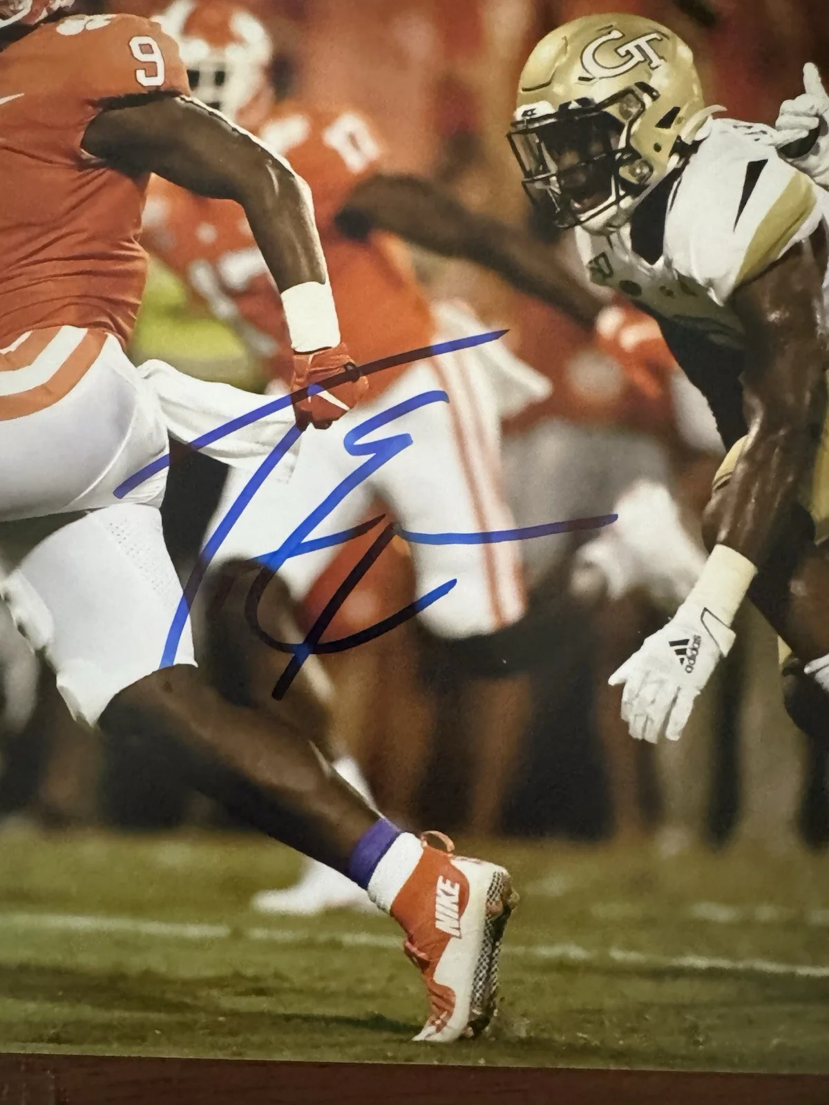 Travis Etienne and George Kittle Signed Photos BAS Authenticated Beckett, image 2