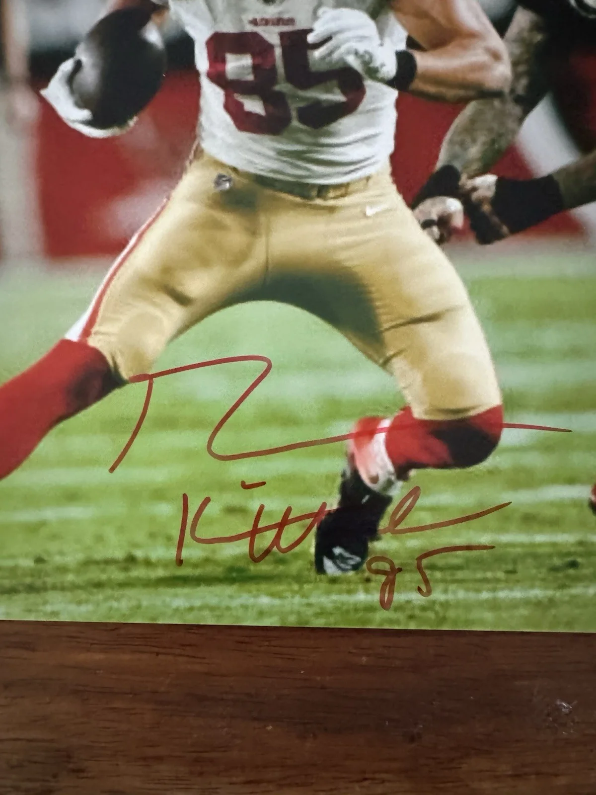 Travis Etienne and George Kittle Signed Photos BAS Authenticated Beckett, image 5