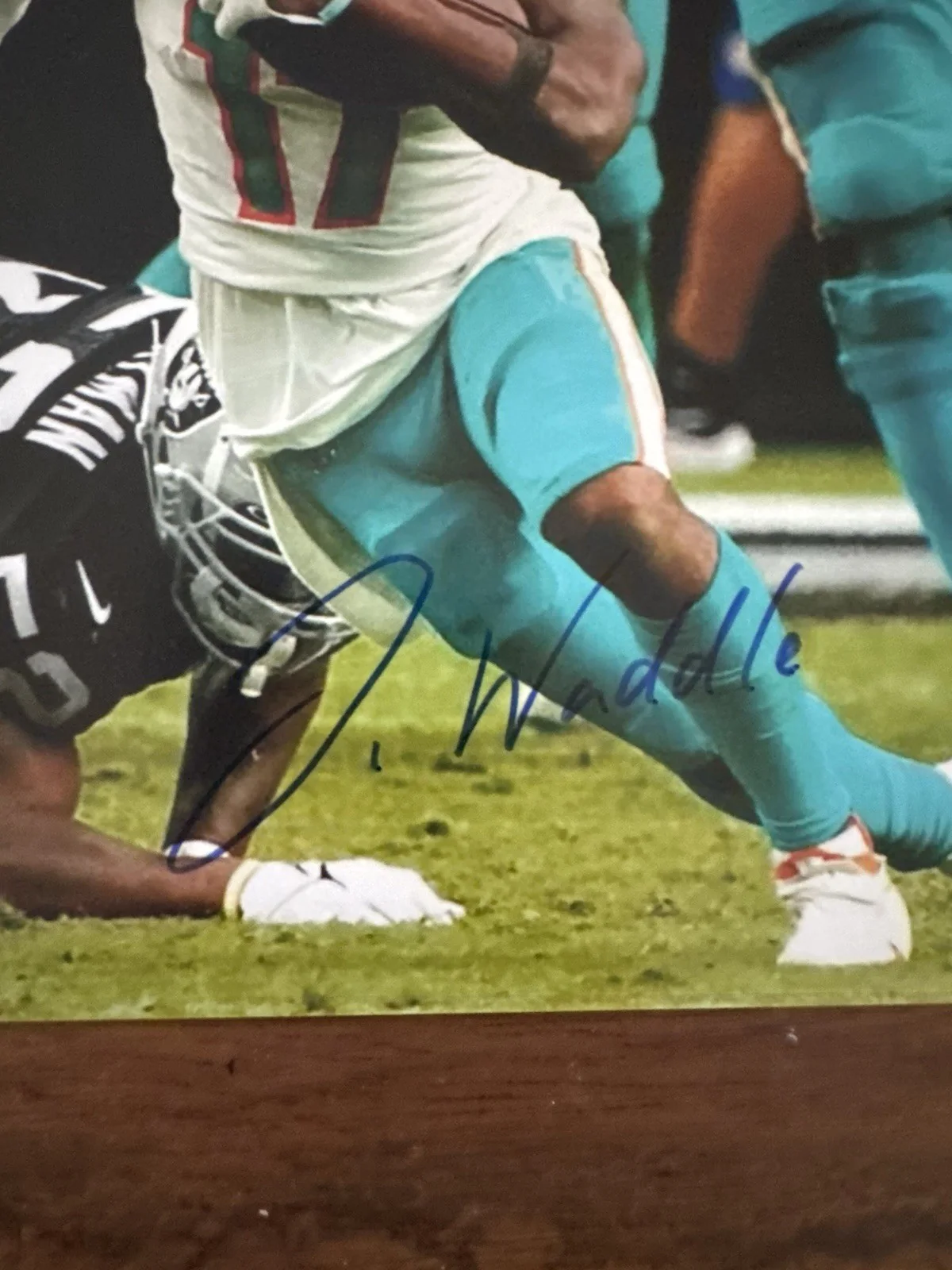Michael Vick & Jaylen Waddle Signed Autographed PhotosBAS Authenticated Beckett, image 5