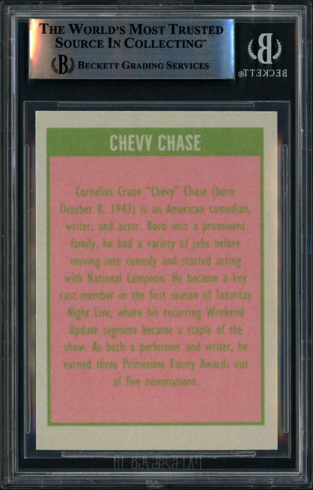 Chevy Chase — Chevy Chase Signed Autographed Reprint Trading Card BAS, image 2