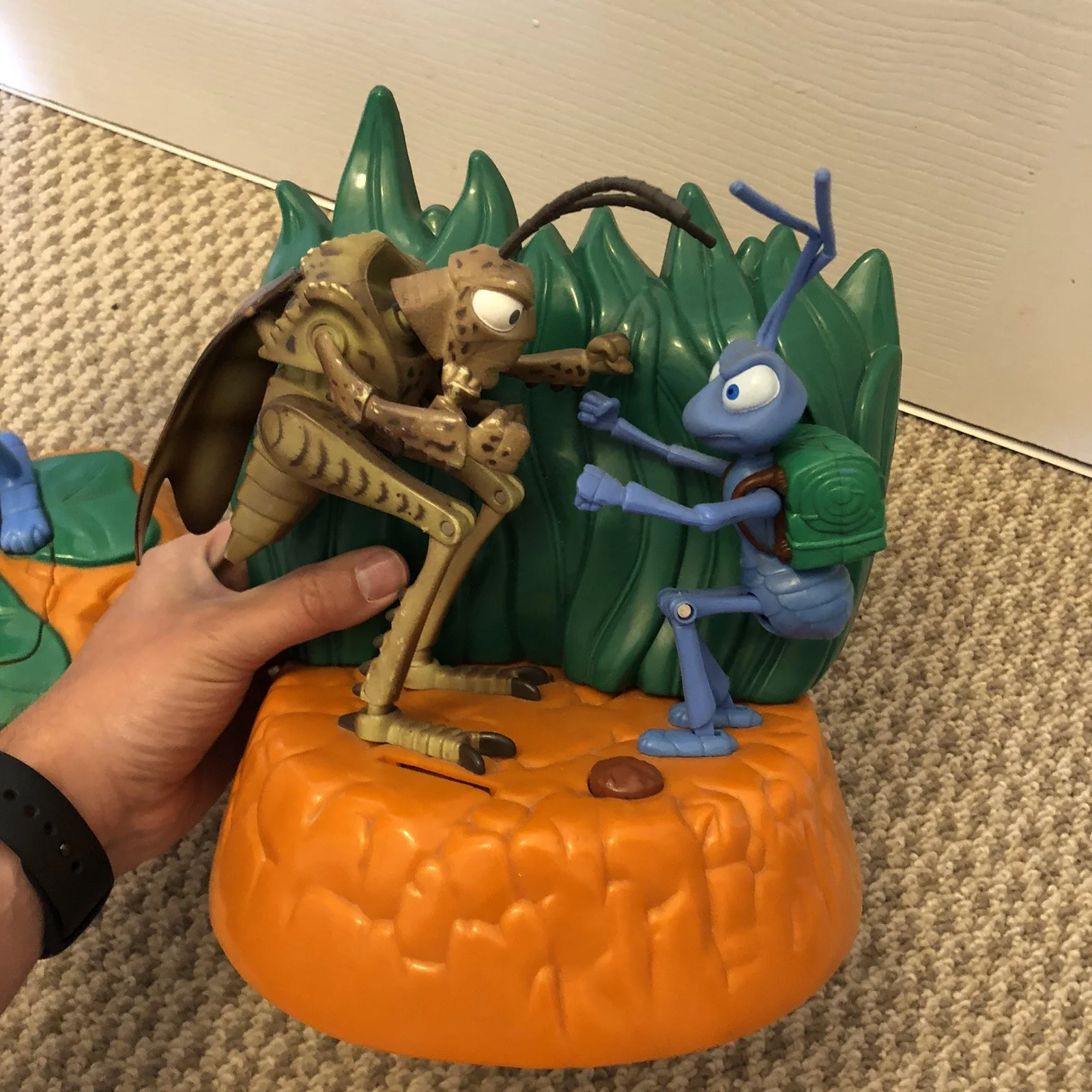 2 x Disney Pixar A Bug's Life Character Flik Electronic Piggy Bank Thinkway Toys, image 3