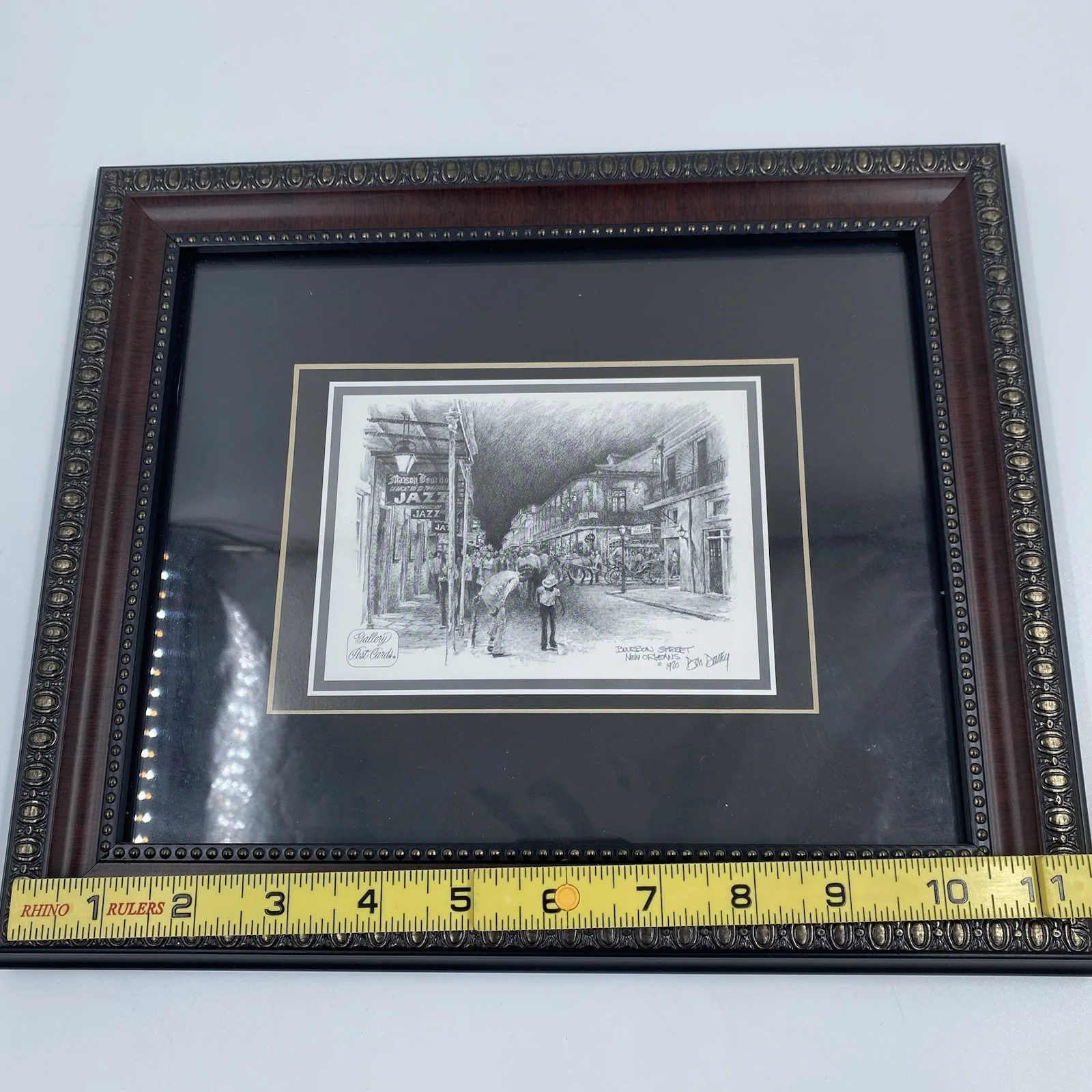Set of 4 Framed Don Davey New Orleans Sketches St Charles Streetcar Natchez, изображение 4