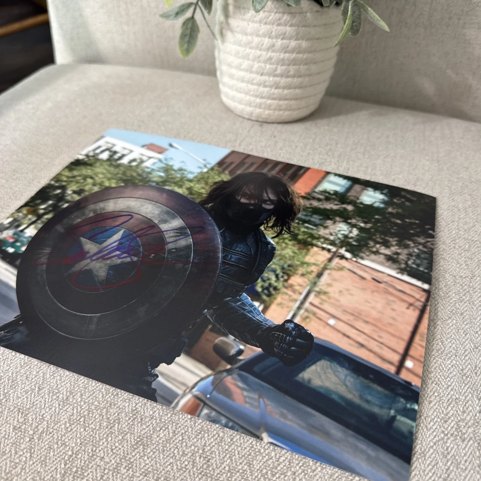 Sebastian stan — Sebastian Stan Signed 8x10 Winter Soldier Captain America Marvel w/COA & Holo !!, image 2