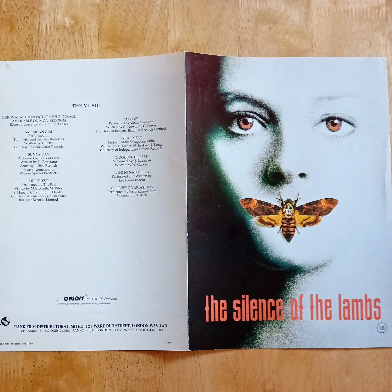 The Silence of the Lambs - UK Cinema Promotion Guide / Press Kit, изображение 2