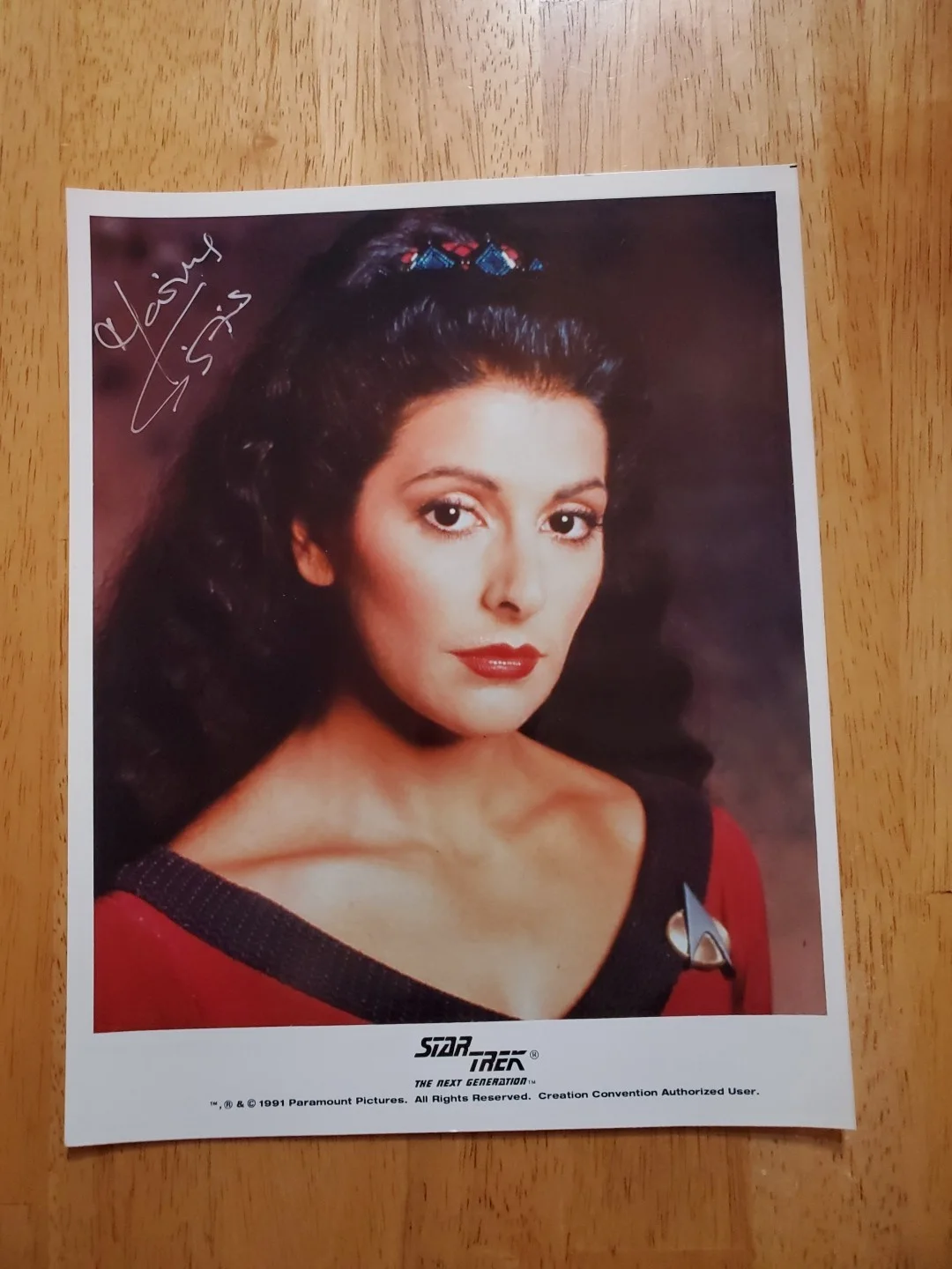 Marina Sirtis — Counselor Deanna Troi Star Trek Marina Sirtis AUTOGRAPHED 8 x 10 Picture