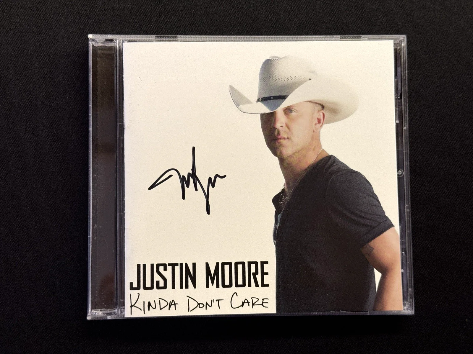 JUSTIN MOORE Signed Autograph "Kinda Don't Care" CD autographed Country Music, image 2